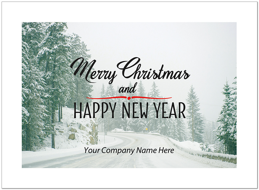 Select a verse or write your own. Winter Road Name Card D3358U